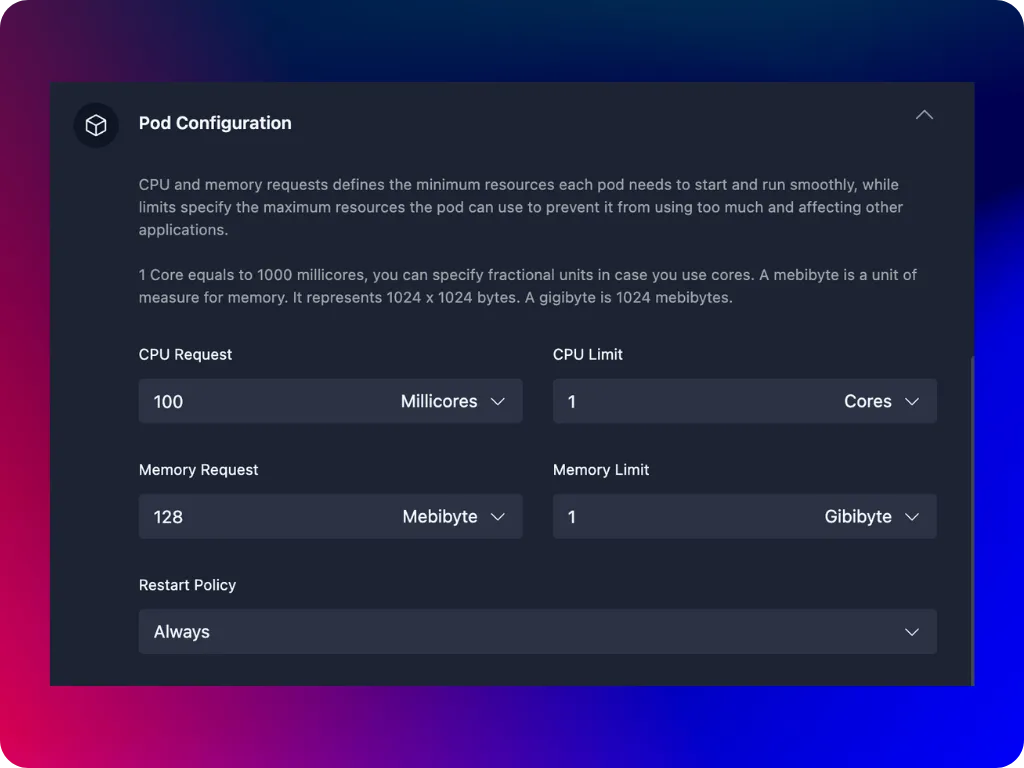 Configure Container Resources